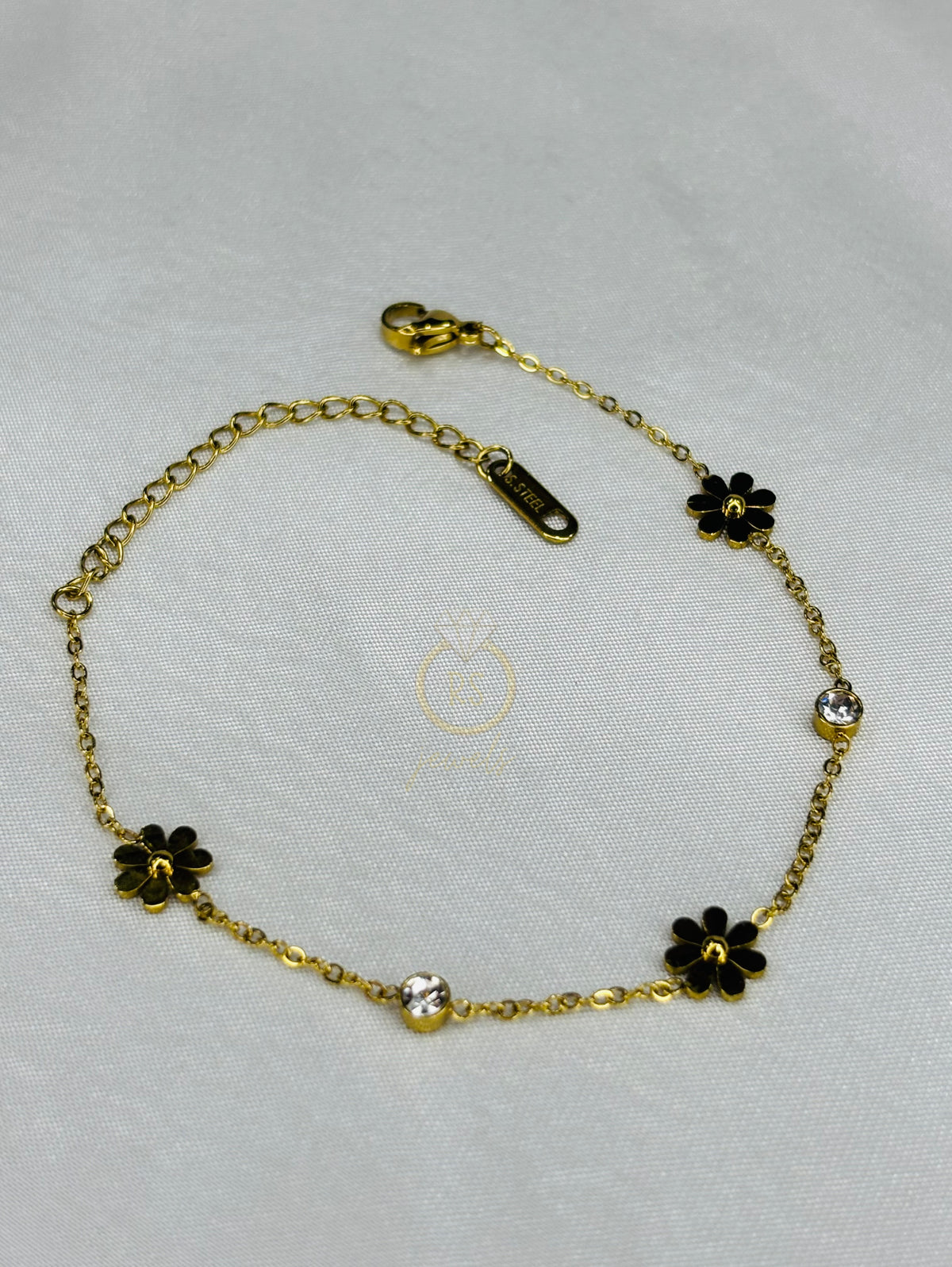 Flower & Stone Bracelet